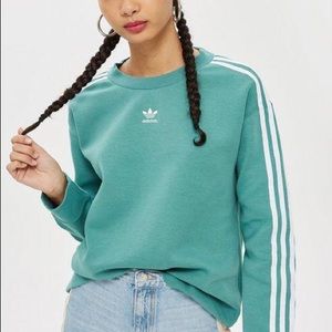 Adidas teal crew neck